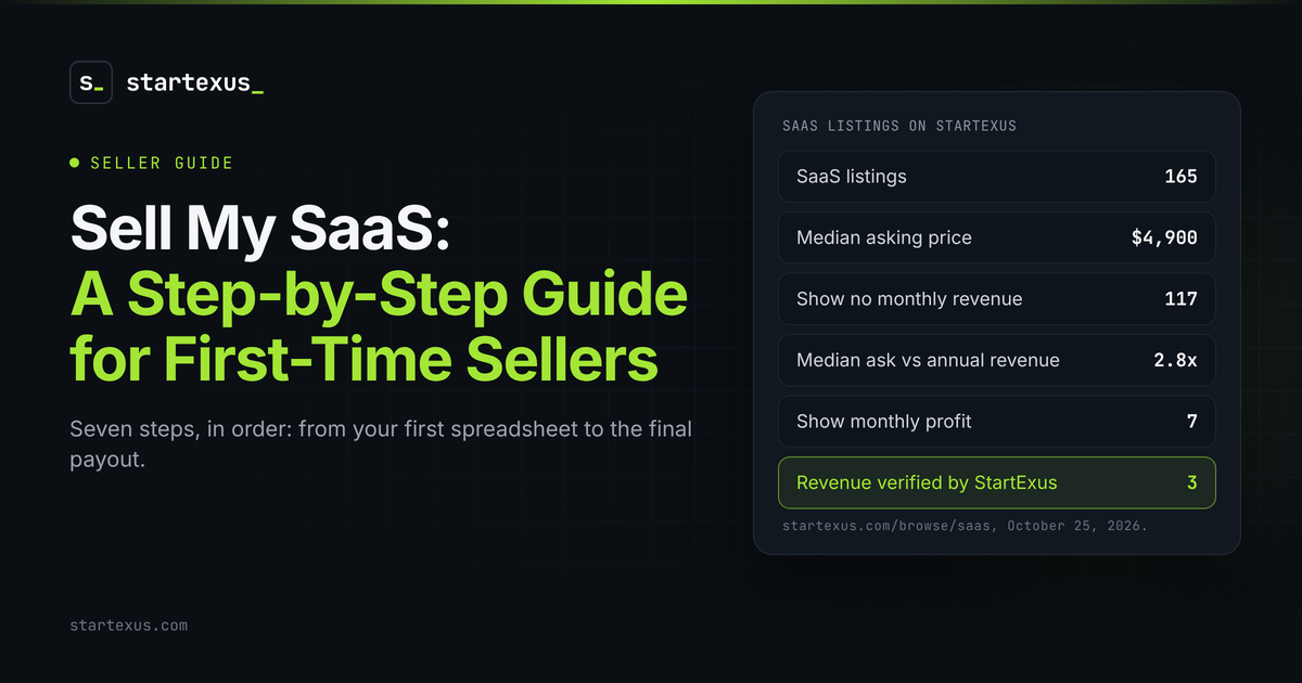 Sell My SaaS: A Step-by-Step Guide for First-Time Sellers