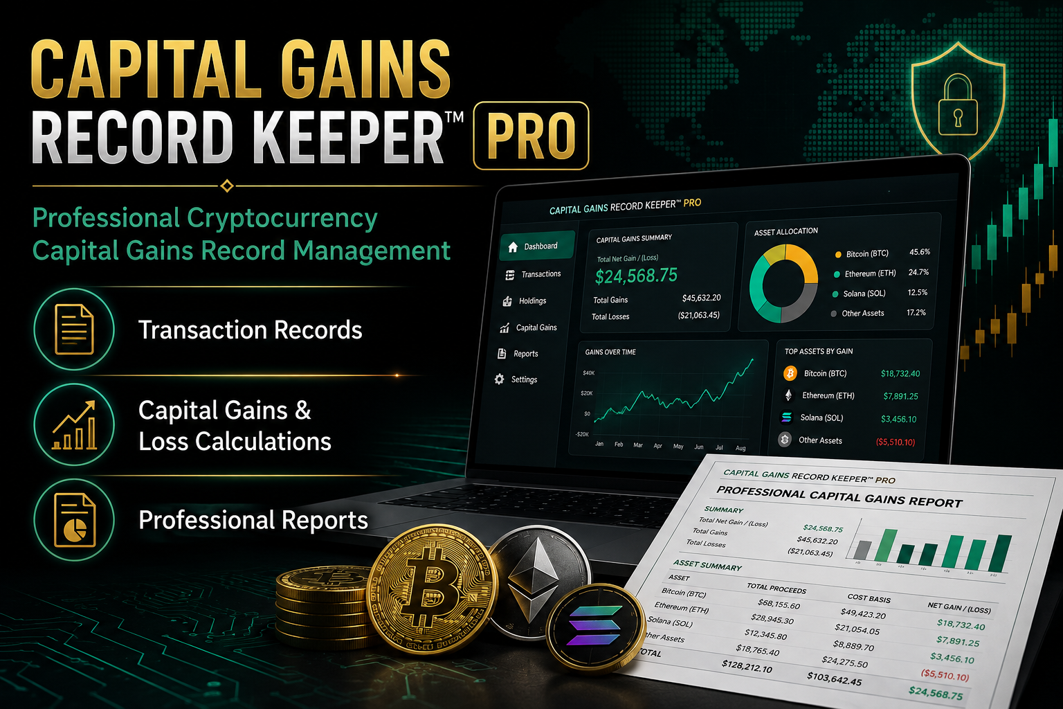 Developed Digital Trust Software Ecosystem — Crypto Wallet & Capital Gains Record-Keeping Apps
